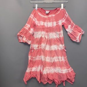 Naartjie pink tie dye dress size 7